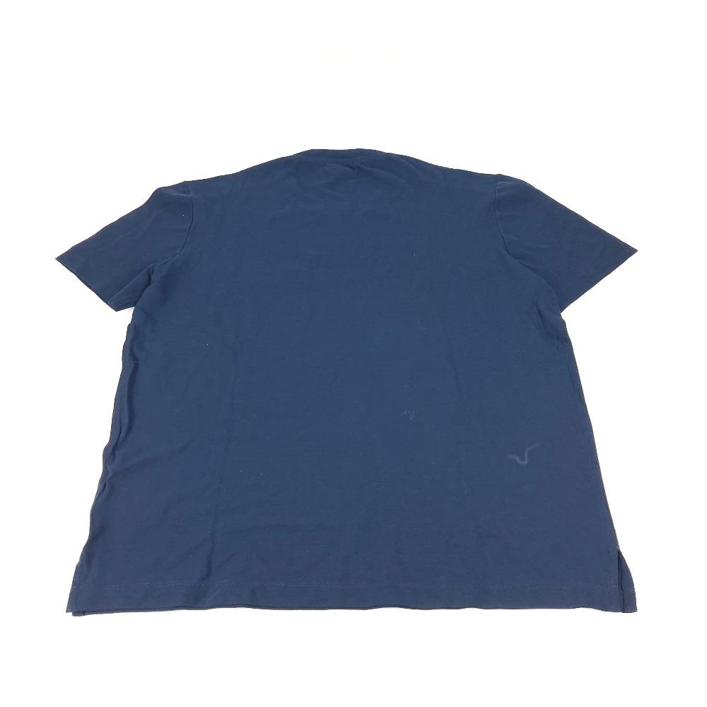 HERMES pocket apparel tops short sleeves Short sleeve T-shirt cotton Navy