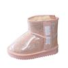 Winter New Little Girl Transparent Sequined Cotton Boots Korean Version Princess Shoes Girls Snow Boots