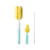 3pcs/lot Bottle Brush Sponge Rotation Baby Pacifier Cup Nipple Cleaning Brushes Set Handheld Soft Head Goupillon De Nettoyage