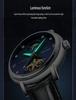 Fashion Tevise Automatic Mechanical Mens Watch With Genuine Leather Strap Luminous Moon Phase Tourbillon And Popular Design