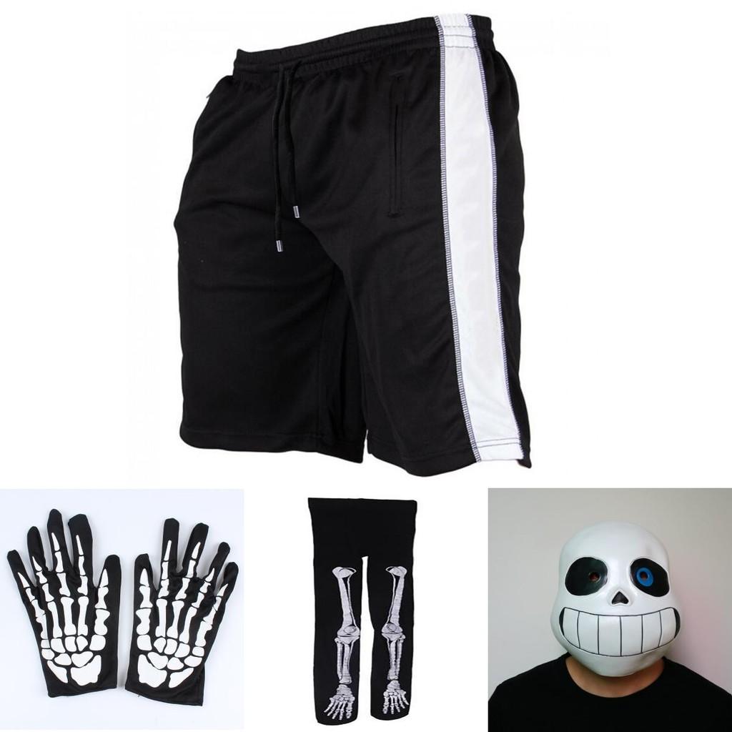 Stilvolles Spiel Undertale Sans Cosplay Kostüm Hoodie Set mit Handschuhen und Strümpfen