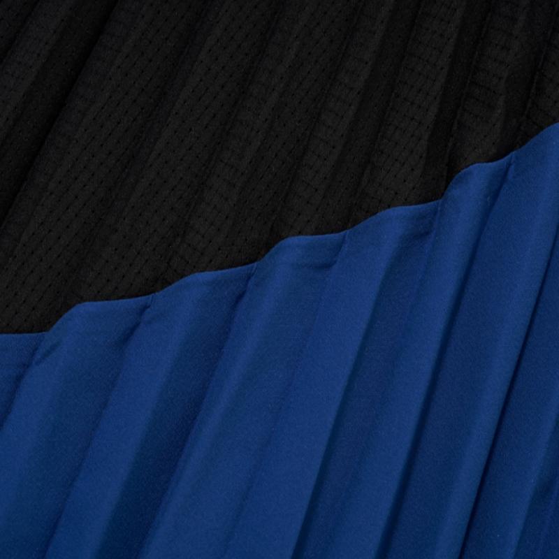 Blu Dot Pleated Skirt Unbalanced Bk