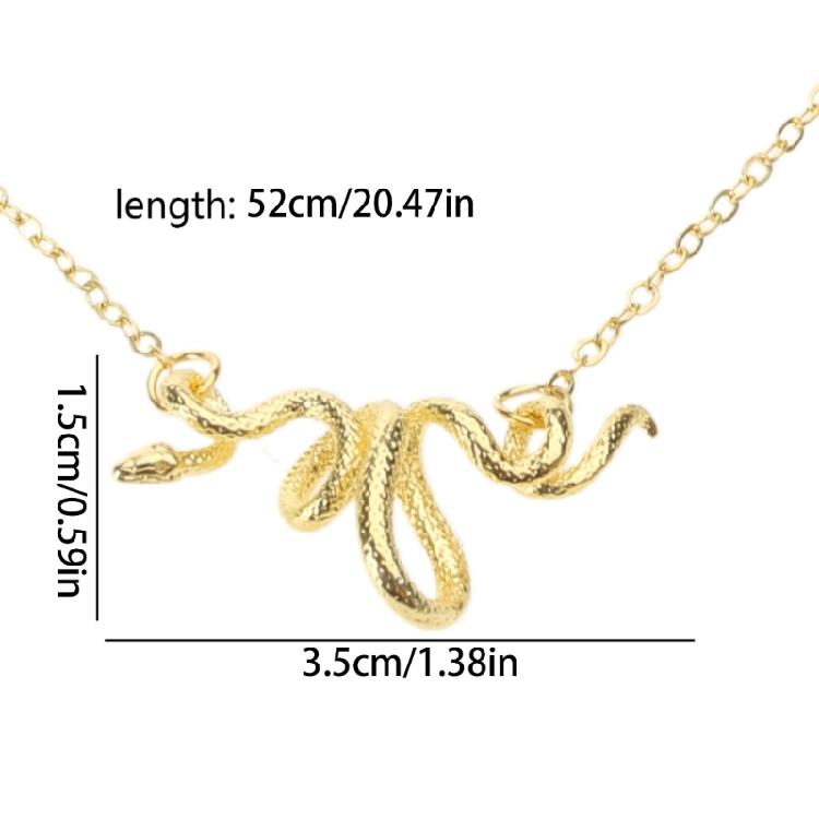Fashionable Wrapped Serpents Necklace Delicate Snake Pattern Necklace Personalized Neck Chain Adornment for Gatheirngs