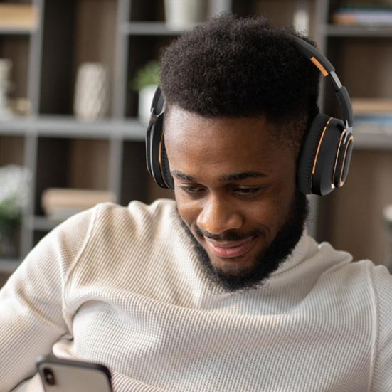 H7 Bluetooth-compatible Headphone Over Ear Deep Bass Foldable Noise Reduction Stereo Sound Wireless Headset Gaming Wear