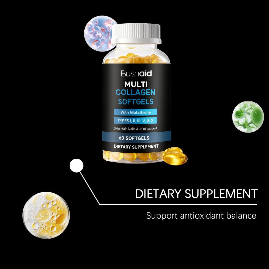 BUSHAID Collagen Capsules: Care for Skin, Hair, Nails, Joints
