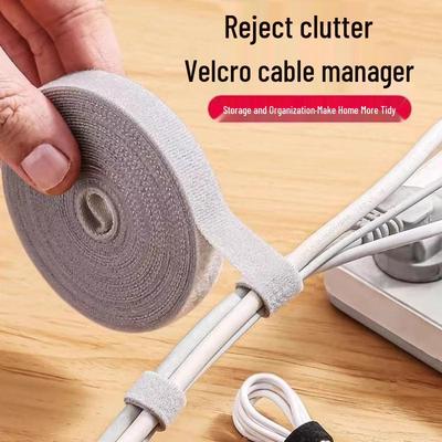 Magic Hook & Loop Cable Organizer: Portable Straps for Data Cable Management.