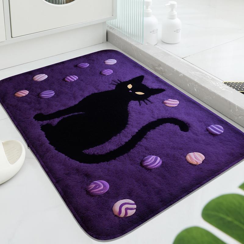 Witch Silhouette Bathroom Floor Mat Bathtub Absorbent Foot Mat Shower Room Small Carpet Decorative Mat Soft And Comfortable