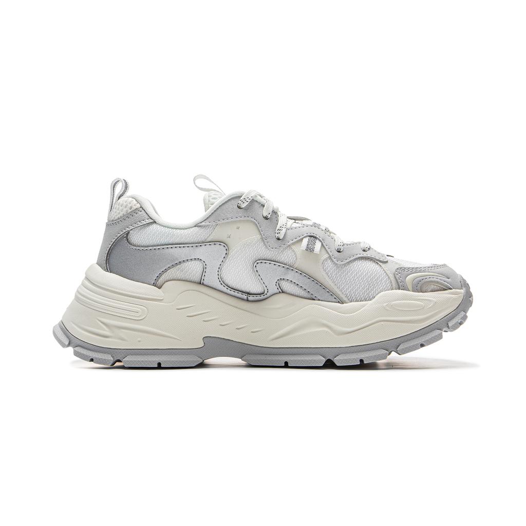 Li Ning Disney Toy Story X  Star Bright Soft Rebound Retro Trendy Thick Sole Women Sneakers Silver AGCV046-1