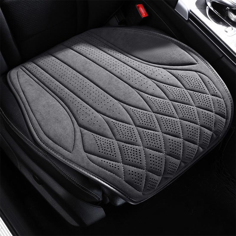 Integrated Car Suede Seats Cushion Protection Universal SUV Car Seat Cover All Season Breathable Perforated Premium Latex Suede серый