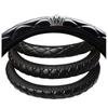 Auto-Lenkradbezug mit Diamantkrone Weiches Leder Ohne Innenring Elastisches Band Griff