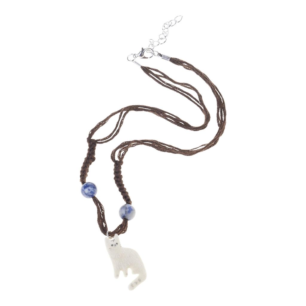 Elegant Cats Charm Necklace with Rope Chain Animal Pendant Neckchain Jewelry For Everyday Wear And Special Occasions