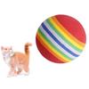 Colorful 35MM EVA Rainbow Ball: Silent, Elastic Cat Toy for Self-Play
