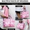Canvas Tote Bag For Women - Travel Tote Bag Purse With Zipper Fashion Shoulder Bag Handbag(13  9.84  4.92 Inches)