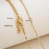 Élégant Collier Chaîne Boîte en Acier Titane Plaqué Or 18 Carats pour Femmes