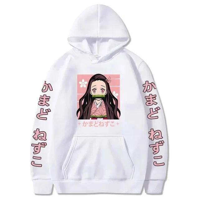 

Demon Slayer Anime Hooded Kamado Nezuko Printed Men Hoodies Comfortable Unisex Oversized Sweatshirt Harajuku Streetwear 3XL