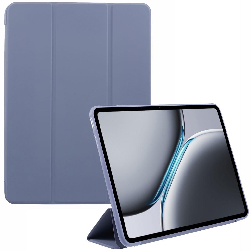 For OnePlus Pad 2 Case PU Leather+Silicone Tri-Fold Stand Tablet Cover