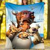Ice Age Continental Drift printed throw blanket—lightweight,soft,warm;versatile blanket for all seasons—perfect as &air-conditioning throw,nap blanket