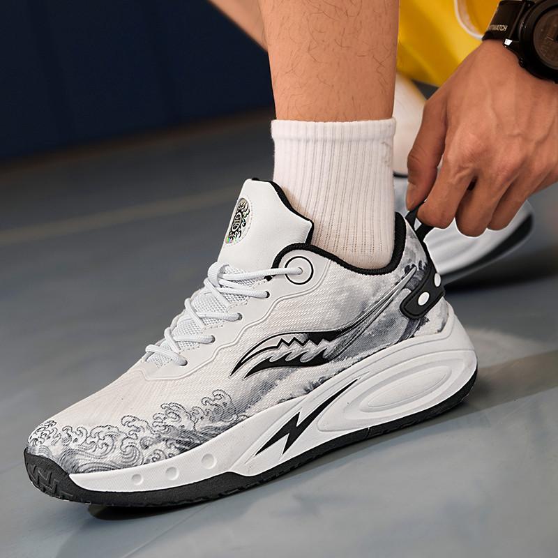 2025 Sommer neue Schnür-Basketballschuhe Herren Außenhandel Herrenschuhe trendige Herren-Sportschuhe rot große Größe Laufschuhe