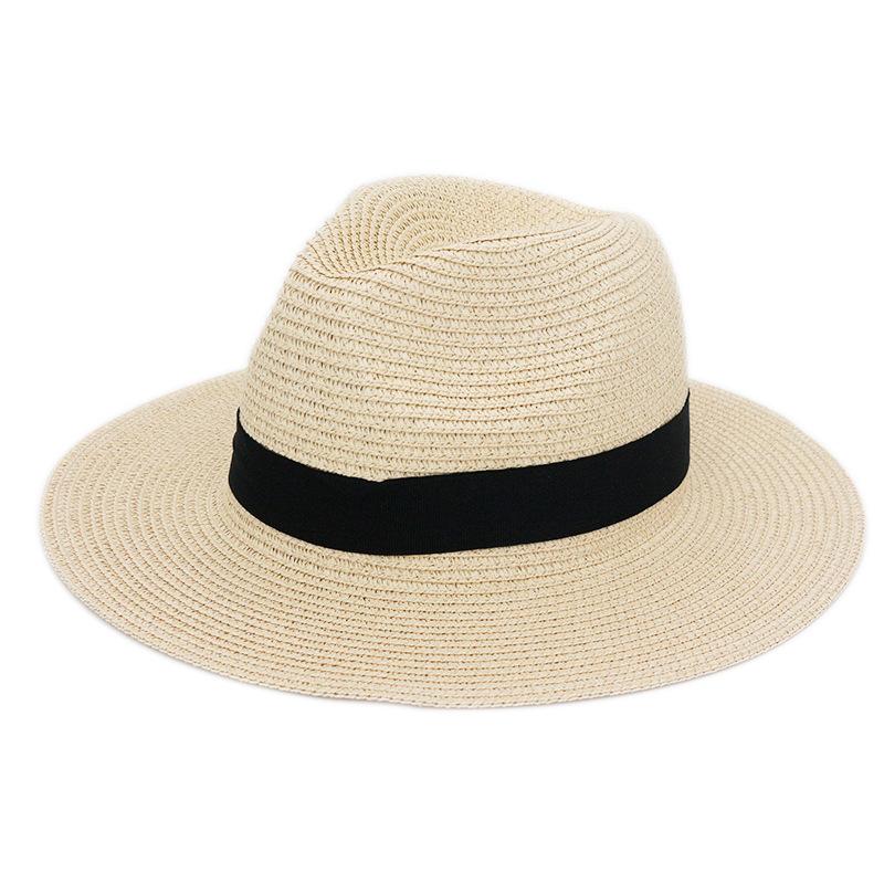 Foldable Colorful Summer Straw Hat Square Buckle Outdoor Beach Travel Breathable