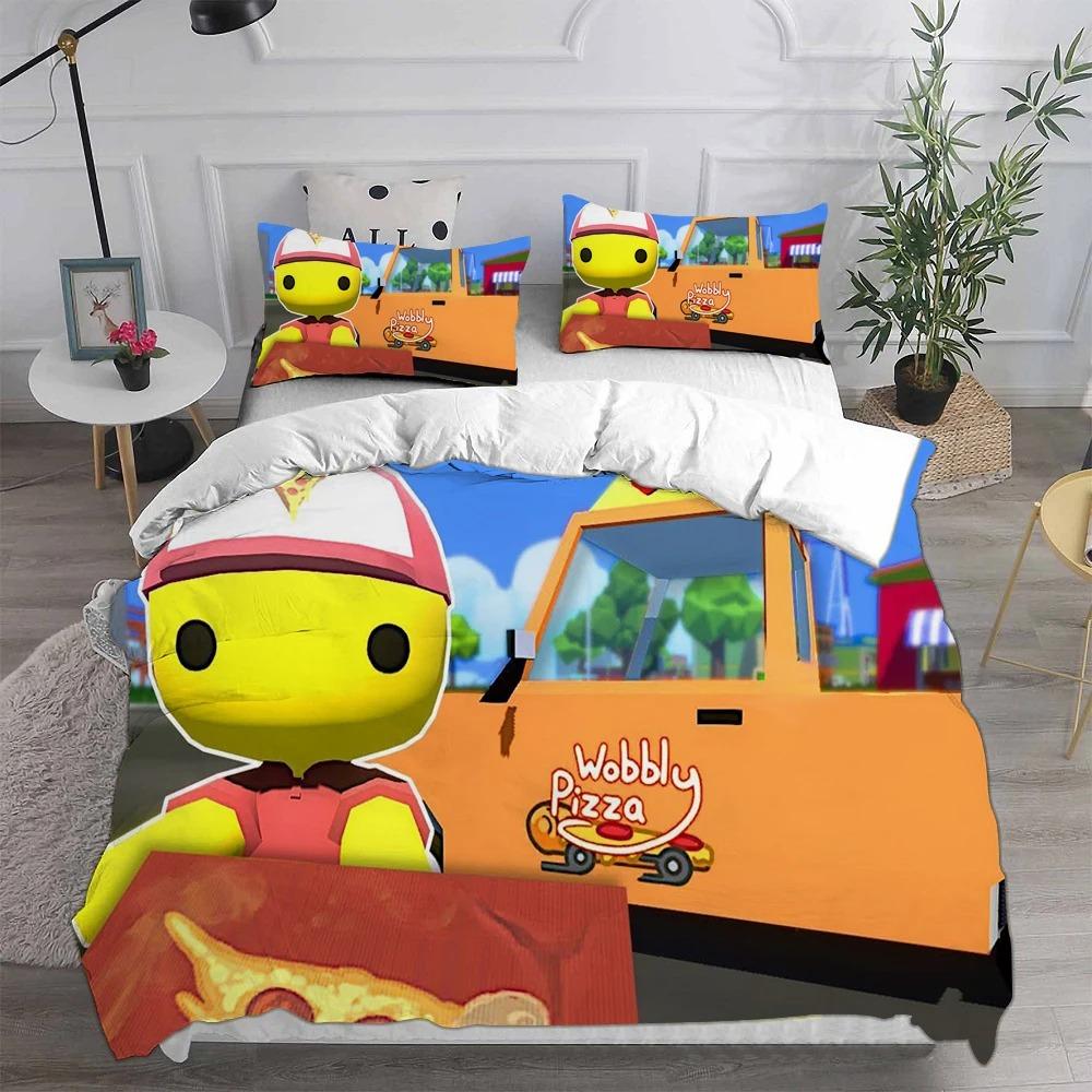 

3D Print Wobbly and Life Single Twin Full Queen King Size Quilt Anime Bed Cover Pillow Case 2 3 Pieces Duvet Cover Bedding Sets 70x133cm 2pcs
