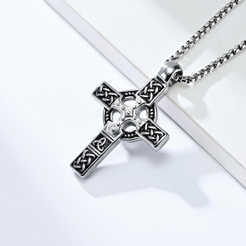 2026 Celtic Knot, Cross Necklace, Men's Wear European and American Style, High-end Jewelry