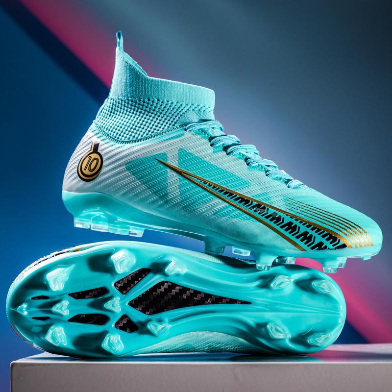 High-Top Youth Football Boots with TF and AG Studs for Boys and Girls