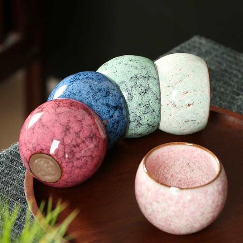 Japanese Style Ceramic Tea Cup Kiln Transformation Kung Fu Heat-proof Tea Bowl Household Pottery Coffee Mug Wine Drinkware New