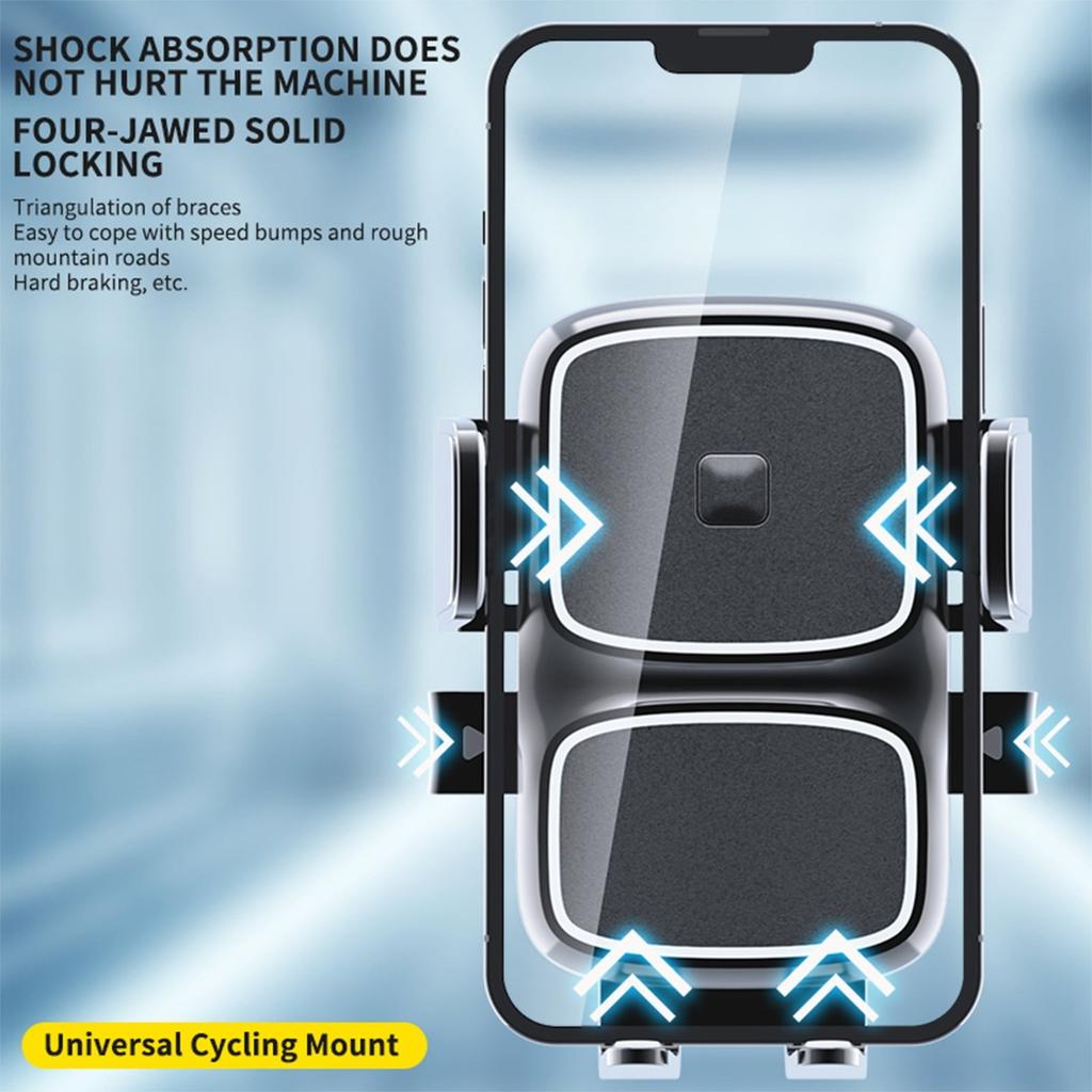 Motorcycle Phone Mount, Phone Holder [Does Not Block Camera], Handlebar Cell Phone Clamp, Scooter Phone Holder [Silicone Wrapped] For 4.7-7 Inch