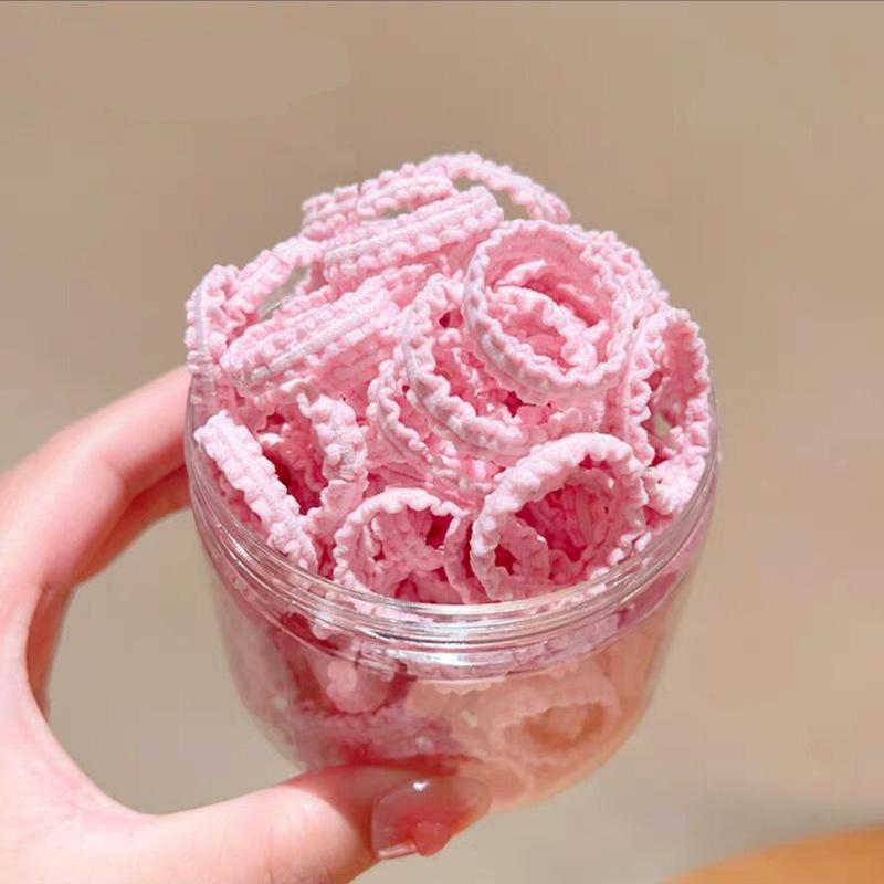 50-Piece Set: Lace Children's Thumb Rings & Ponytail Holders - Gentle On Hair, New Style Rubber Bands