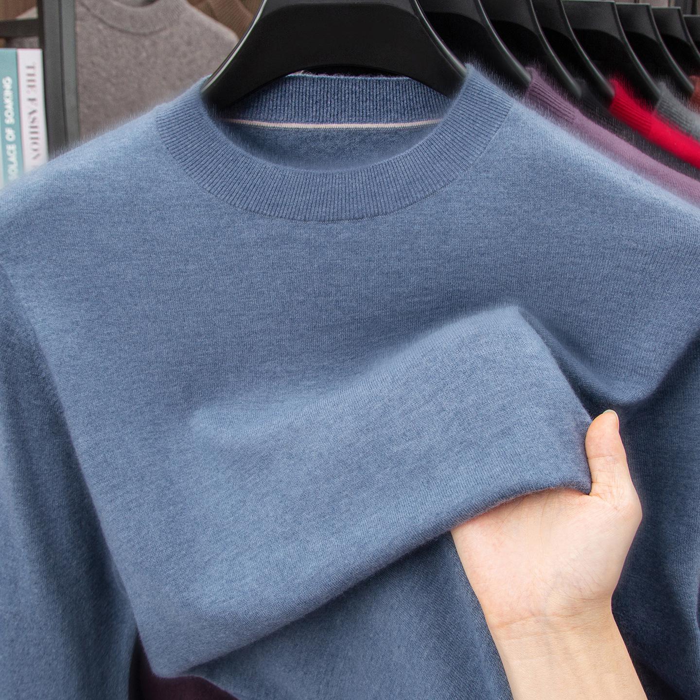 

Men s 2025 Autumn-Winter Half-High Neck Cashmere Wool Sweater Pullover - 300g Knitwear XXX-Large