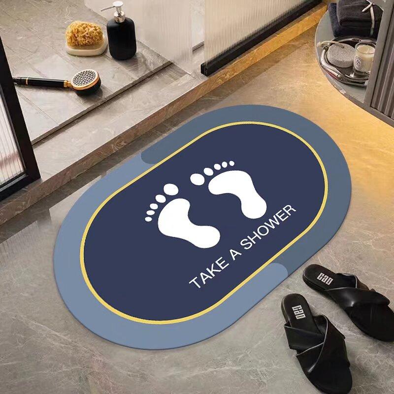 Bathroom floor mat, diatom mud, non-slip absorbent cushion, toilet, kitchen foot cushion, toilet door toilet carpet