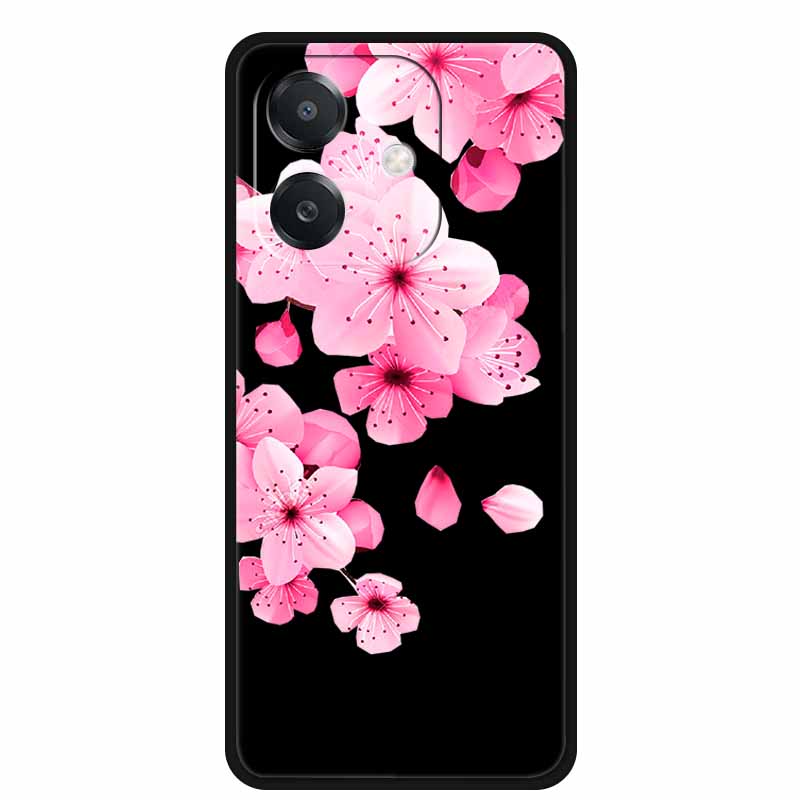Para OPPO A3 / A3x 5G Funda 6.67" Funda Negra Silicona Suave Funda para Teléfono Para OPPO A3x A3 5G Funda Trasera A 3x A 3 x A3 x Dibujos Animados