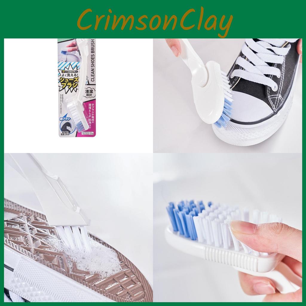 Soft Shoe Bristle Brush With Long Handle For Delicate Cleaning And Versatile Use