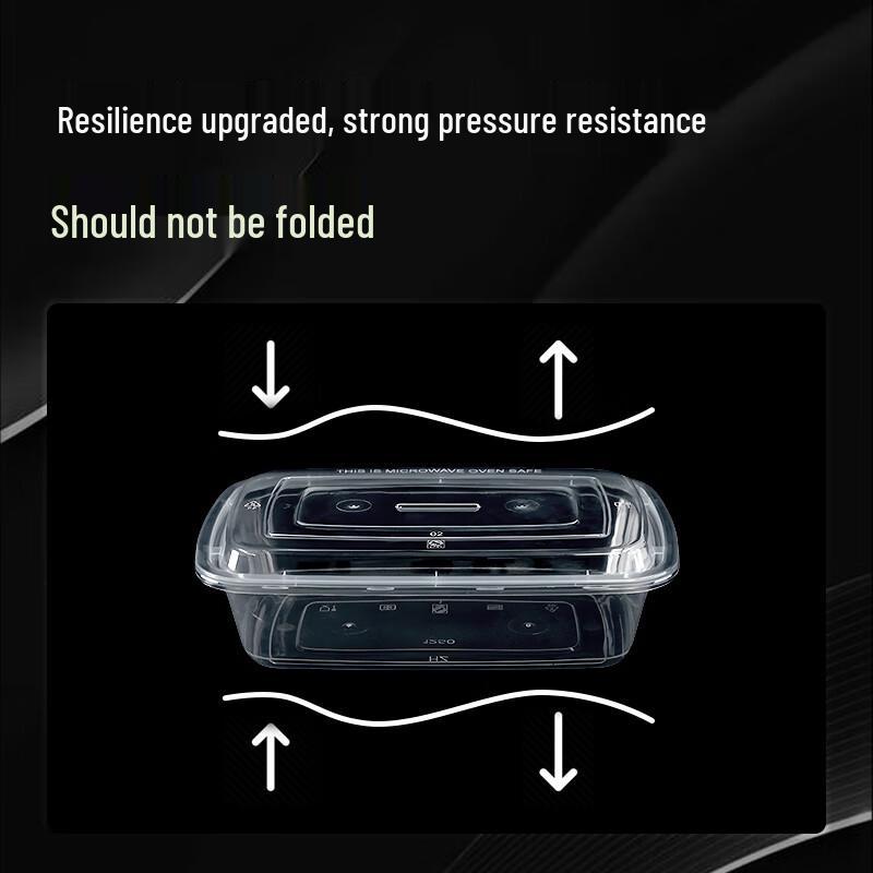 Disposable Rectangular Takeaway Containers with Lids