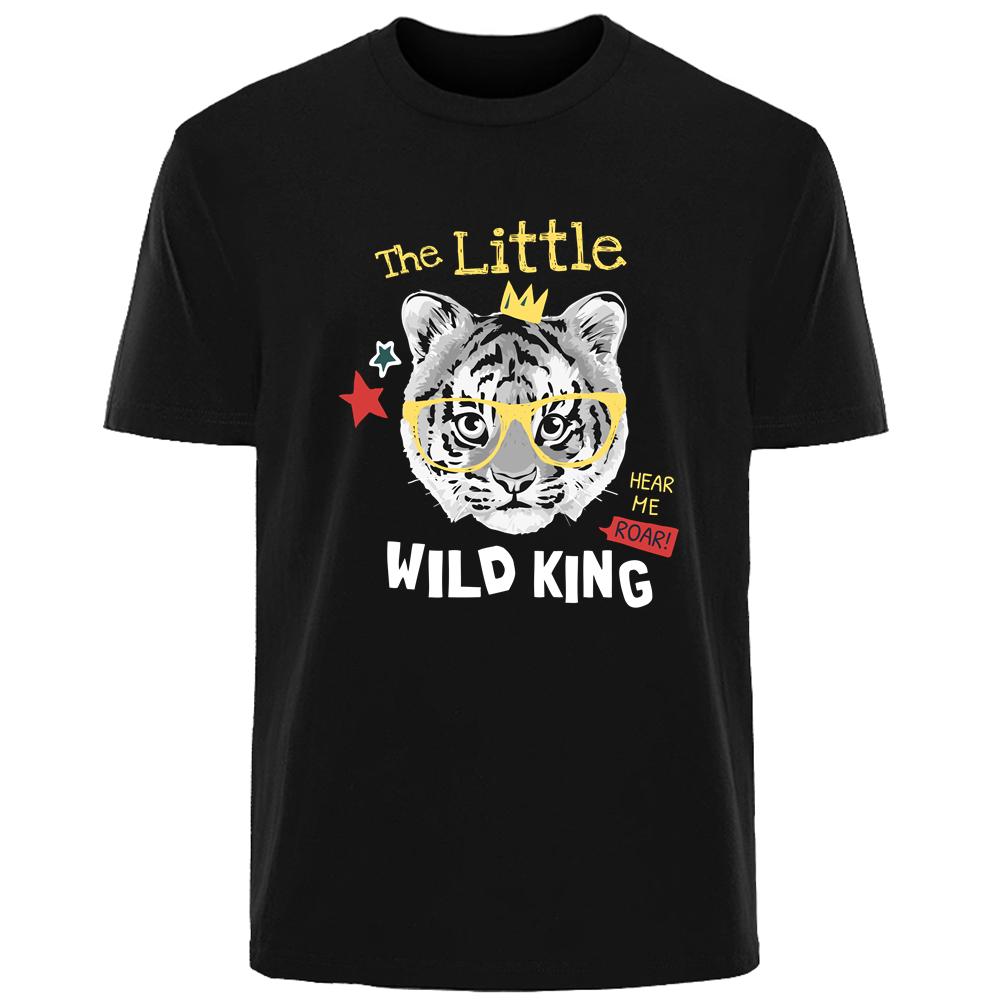 Cute Fun Tiger Print Summer Fashion High Quality Men  cotton Comfortable Breathable Tshirt Casual men outdoor street wear S