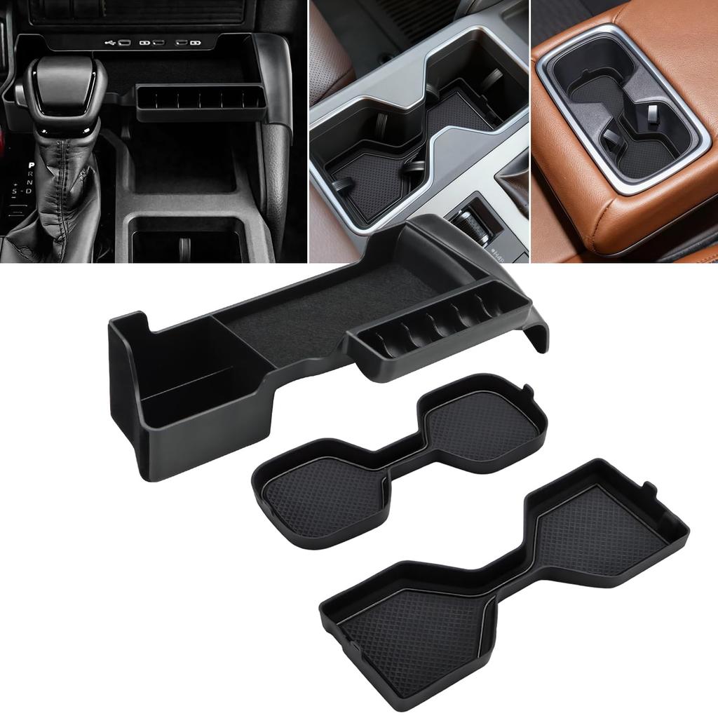 Auovo Toyota Land Cruiser 250 Dedicated Console Drink Holder Storage Easy Front Console Cup Gap Custom Part Tray, Tray, Box, Installation, Expansion,