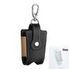 PU Leather Hand Sanitizer Holder with Metal Keychain Empty Refillable Bottle Perfect Small Gift for Friends