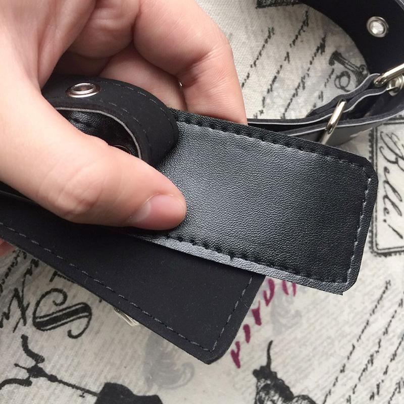 Sex Handcuff Wrist Tied with Neck Collar BDSM Sex Toys for Women Fetish Self Bondage Adult Games SM Handcuff Sex Straps