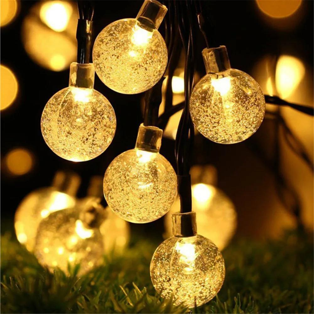 100LED 12M IP65 WaterproofString Light Outdoor Solar Fairy Lights Garland Christmas Decoration Wedding Lamp Garden