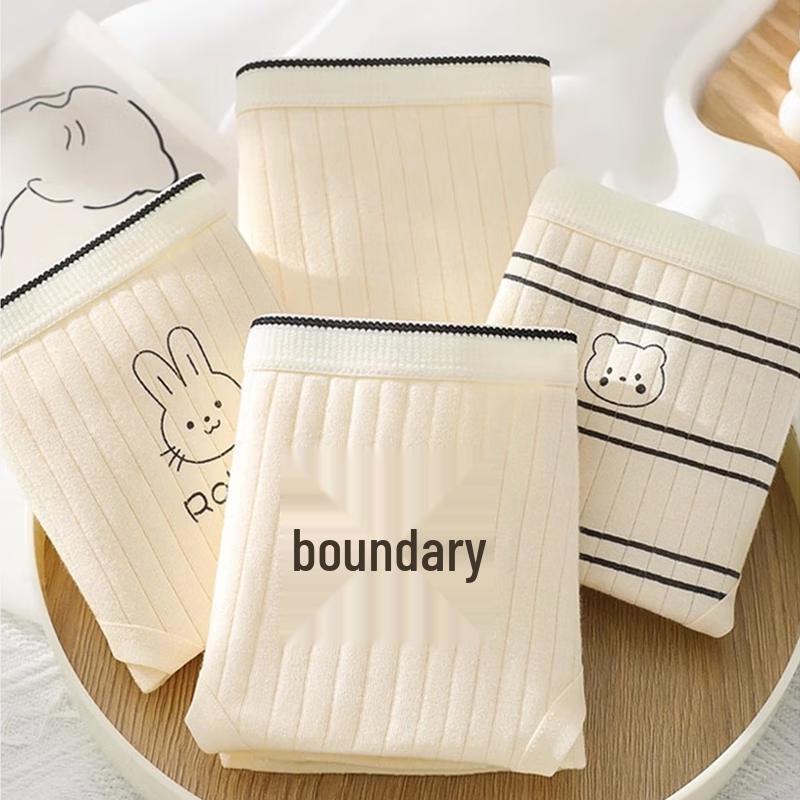 FitonTon Women's 5-Pack Pure Cotton Mid-Waist Antibacterial Briefs