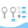 PATIKIL M6 Eye Bolts, 20mm Thread Length, 304 Stainless Steel External Threads, Hex Head Screws, Nuts, Gaskets, and Flat Washers Included, for Hanging