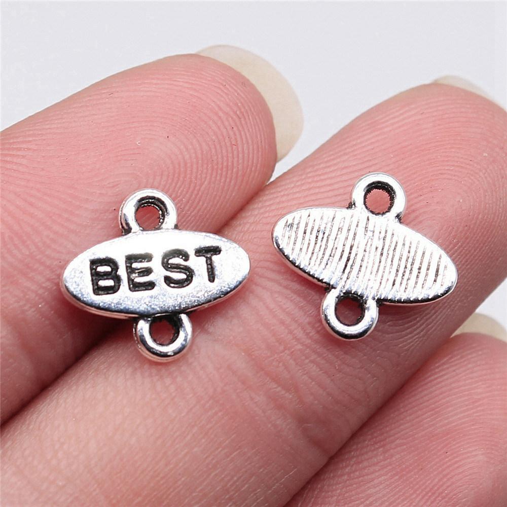 Letter Plate Connectors Alphabet A-Z Antique Bronze Zinc Alloy Jewelry Making Craft Parts DIY Connect Parts