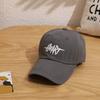 Solid Simple Color Baseball Cap With Letter Embroidery Design For Casual Wear