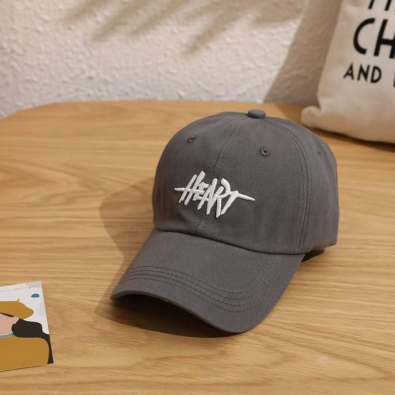 Solid Simple Color Baseball Cap With Letter Embroidery Design For Casual Wear