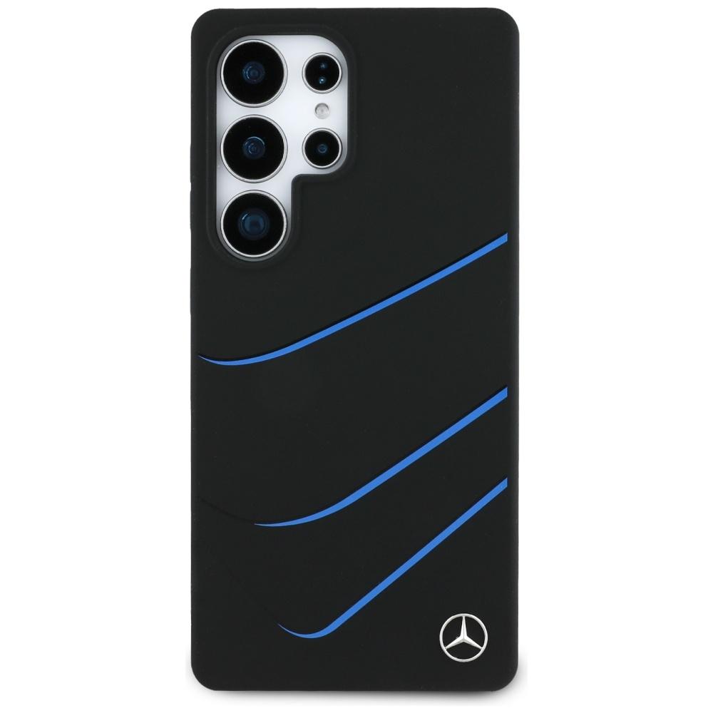 Mercedes Case Silicone Contrasted Curves Magsafe For Samsung Galaxy S25 Ultra Black