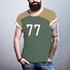 New Sports Leisure Jersey Men Fashion Simple Splicing 3D Print Streetwear WIFRU Quick-drying Custom Short Sleeve T-shirt