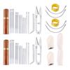 2 Set Sewing Needle Large Eye Needle Hand Sewing Needle Set Curved Needle Thimble Yarn Knitting Needle Stitching Needle