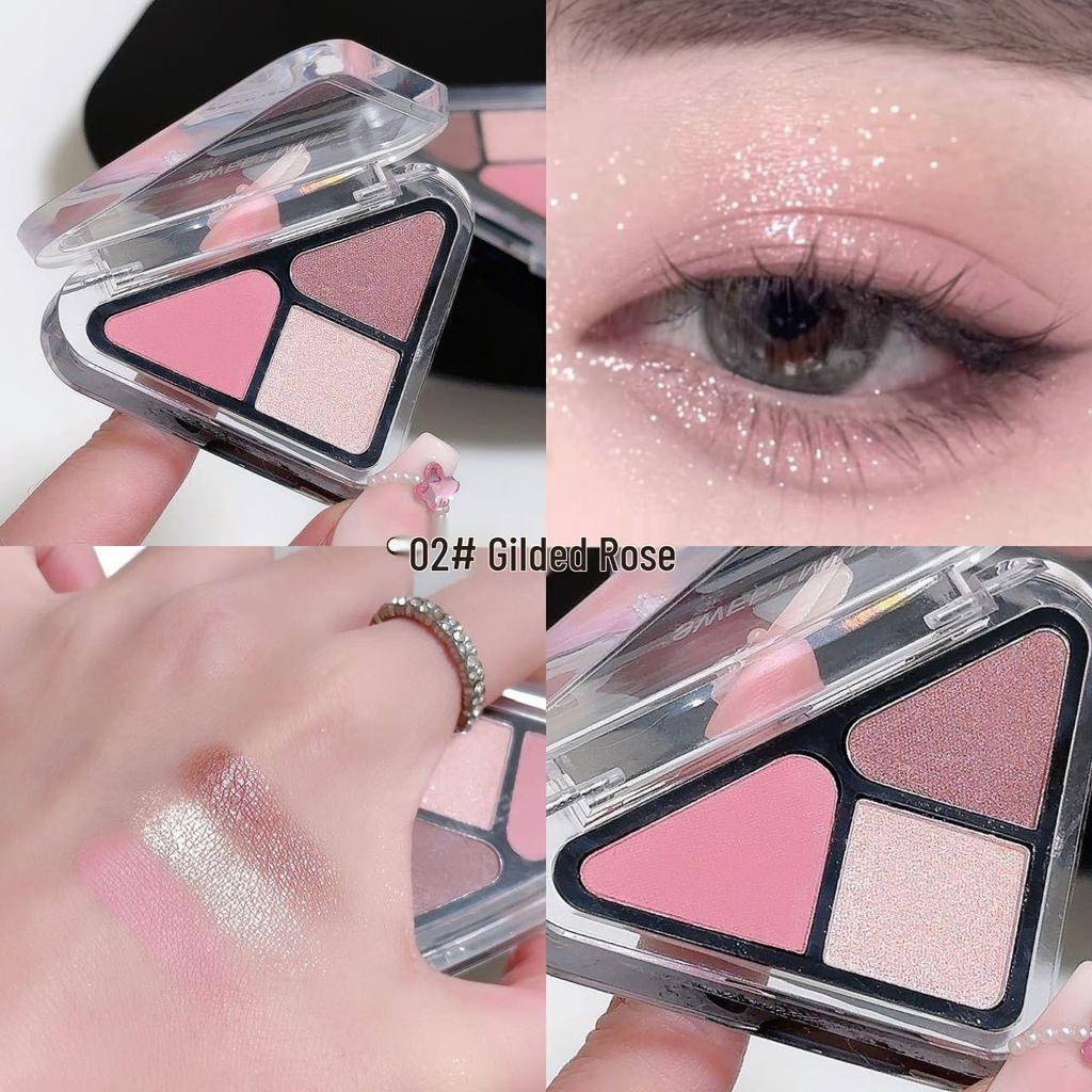 SweetMint Tragbare Lidschattenpalette: Matte, Schimmernde und Glitzernde Erdtöne in einem Kompakten Multi-Use-Format