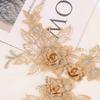 Dress Tulle DIY Blossom Bridal Applique 3D Trims Lace Flower Motif Embroidery
