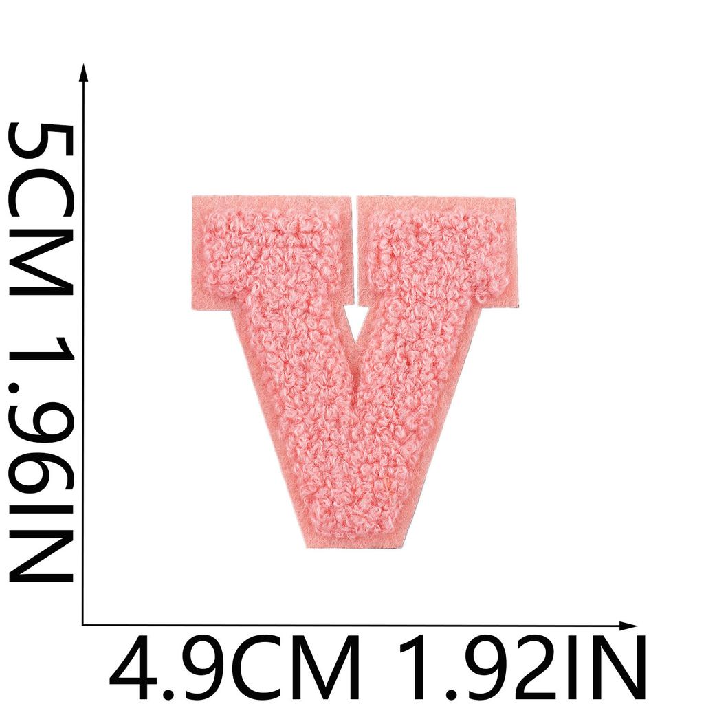 Mehrfarbiger A-Z Buchstaben Stickerei Stoffaufkleber 5cm Farbe 26 Englische Buchstaben Stickerei Aufkleber Kleidung Dekoration Patch Aufkleber
